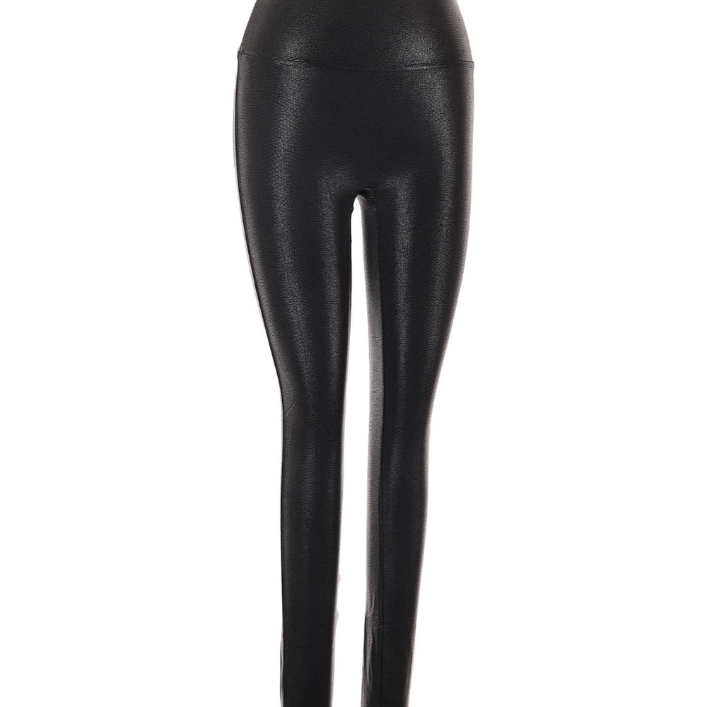 SPANX Black Leather Leggings